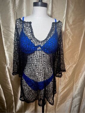 Jordan Taylor Black Crochet Cover-Up